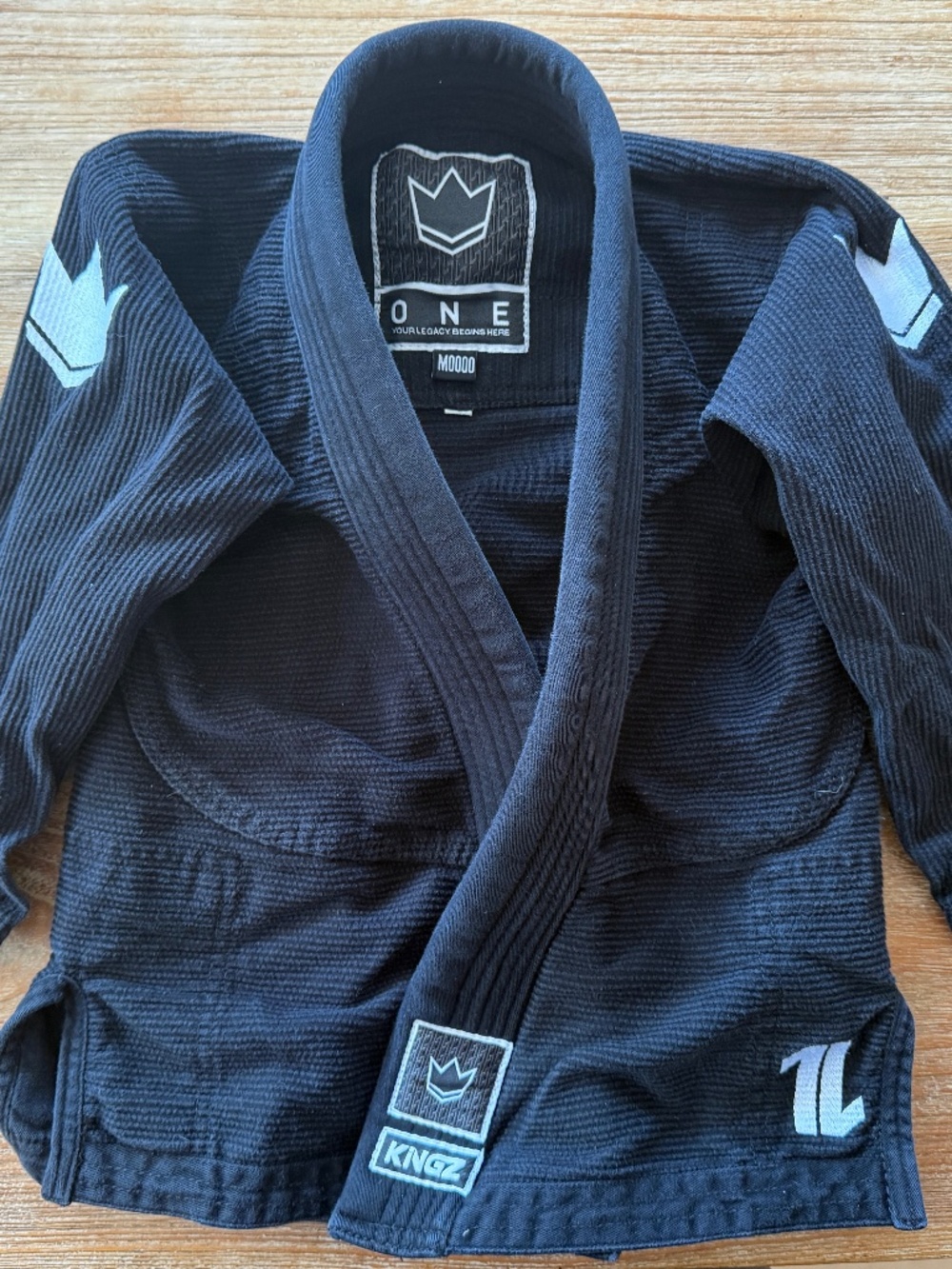 Kingz Kids Black Jiu Jitsu Gi Set | Fits Ages 3-4 | Includes 2 White Belts